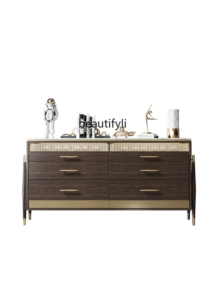 Chest of Six Drawers Storage Cabinet Solid Wood TV Bench for Bedroom Italian Living Room Marble Sideboard Cabinet
Chest of Six Drawers Storage Cabinet Solid Wood TV Bench for Bedroom Italian Living Room Marble Sideboard Cabinet