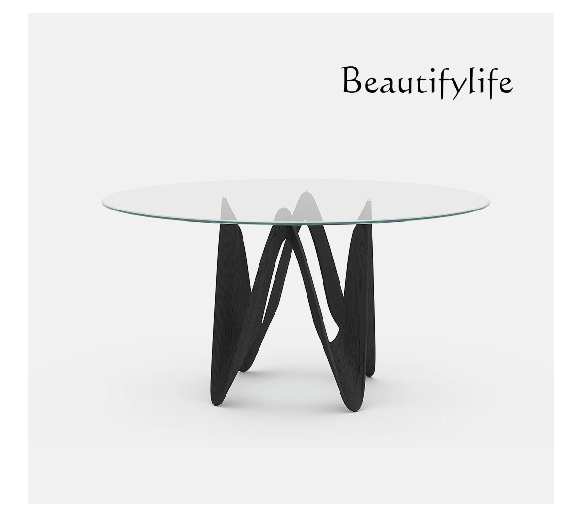 Black walnut dining table modern designer living room tempered glass round dining table very simple square
Black walnut dining table modern designer living room tempered glass round dining table very simple square