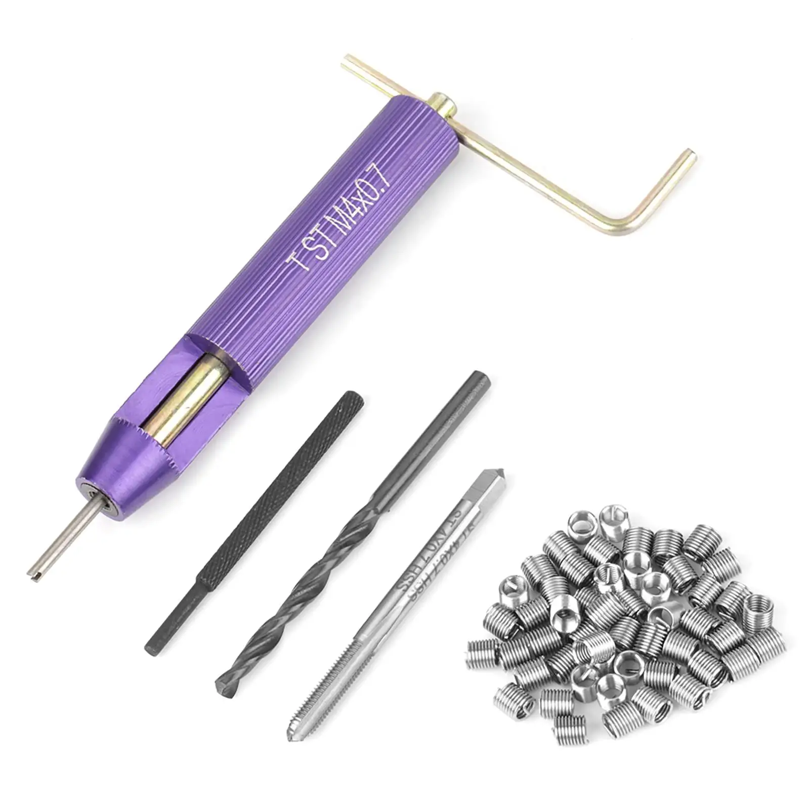 50pcs M4 Thread Repair Insert Kit Stainless Steel Coiled Wire Helical Screw Threaded for Car Repair Tools
50pcs M4 Thread Repair Insert Kit Stainless Steel Coiled Wire Helical Screw Threaded for Car Repair Tools