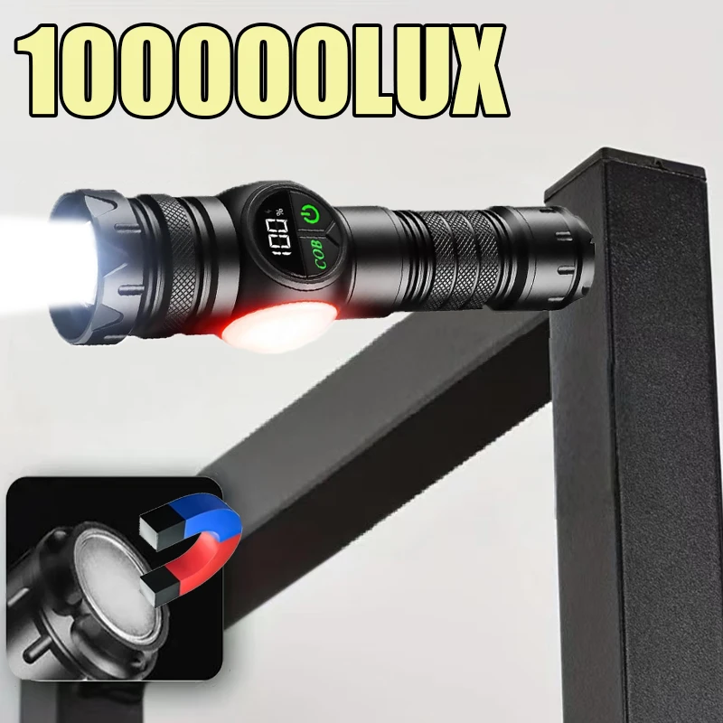 USB перезаряжаемый светодиодный фонарик высокой мощности, 6-режимный тактический фонарь с магнитным хвостом, встроенная батарея для кемпинга
USB перезаряжаемый светодиодный фонарик высокой мощности, 6-режимный тактический фонарь с магнитным хвостом, встроенная батарея для кемпинга