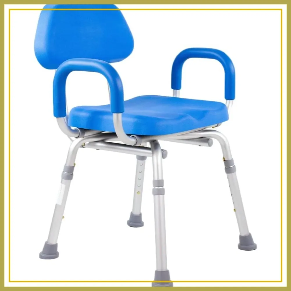 Padded Shower Chair with Armrests, Back, Adjustable Height, Blue, Institutional Quality for Elderly Safety
Padded Shower Chair with Armrests, Back, Adjustable Height, Blue, Institutional Quality for Elderly Safety