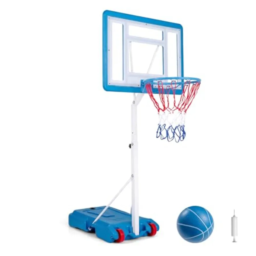 Pool Basketball Hoop: Stainless Steel, Adjustable 32, Portable for Pool Use, Fillable Base, Shatterproof Backboard, Includes Ba
Pool Basketball Hoop: Stainless Steel, Adjustable 32, Portable for Pool Use, Fillable Base, Shatterproof Backboard, Includes Ba