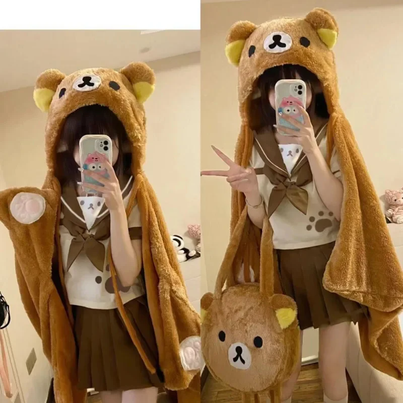 Новинка: Теплая толстовка-накидка Y2K Rilakkuma с капюшоном, милый теплый свитшот-пончо, кавайная куртка-шаль в стиле Лолита, комплект верхней одежды для сохранения тепла
Новинка: Теплая толстовка-накидка Y2K Rilakkuma с капюшоном, милый теплый свитшот-пончо, кавайная куртка-шаль в стиле Лолита, комплект верхней одежды для сохранения тепла