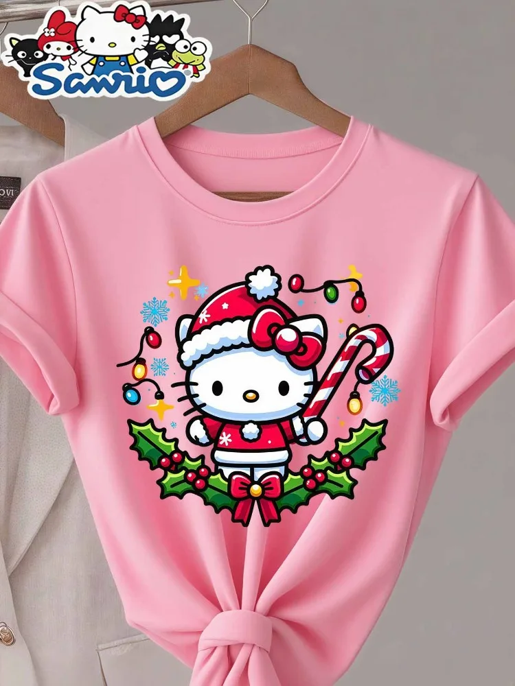 Womens Christmas T-Shirt Santa Claus Costume with Candy Cane Holiday Kitty Cat Design Round Neck Short Sleeve T-Shirt Casual Top
Womens Christmas T-Shirt Santa Claus Costume with Candy Cane Holiday Kitty Cat Design Round Neck Short Sleeve T-Shirt Casual Top