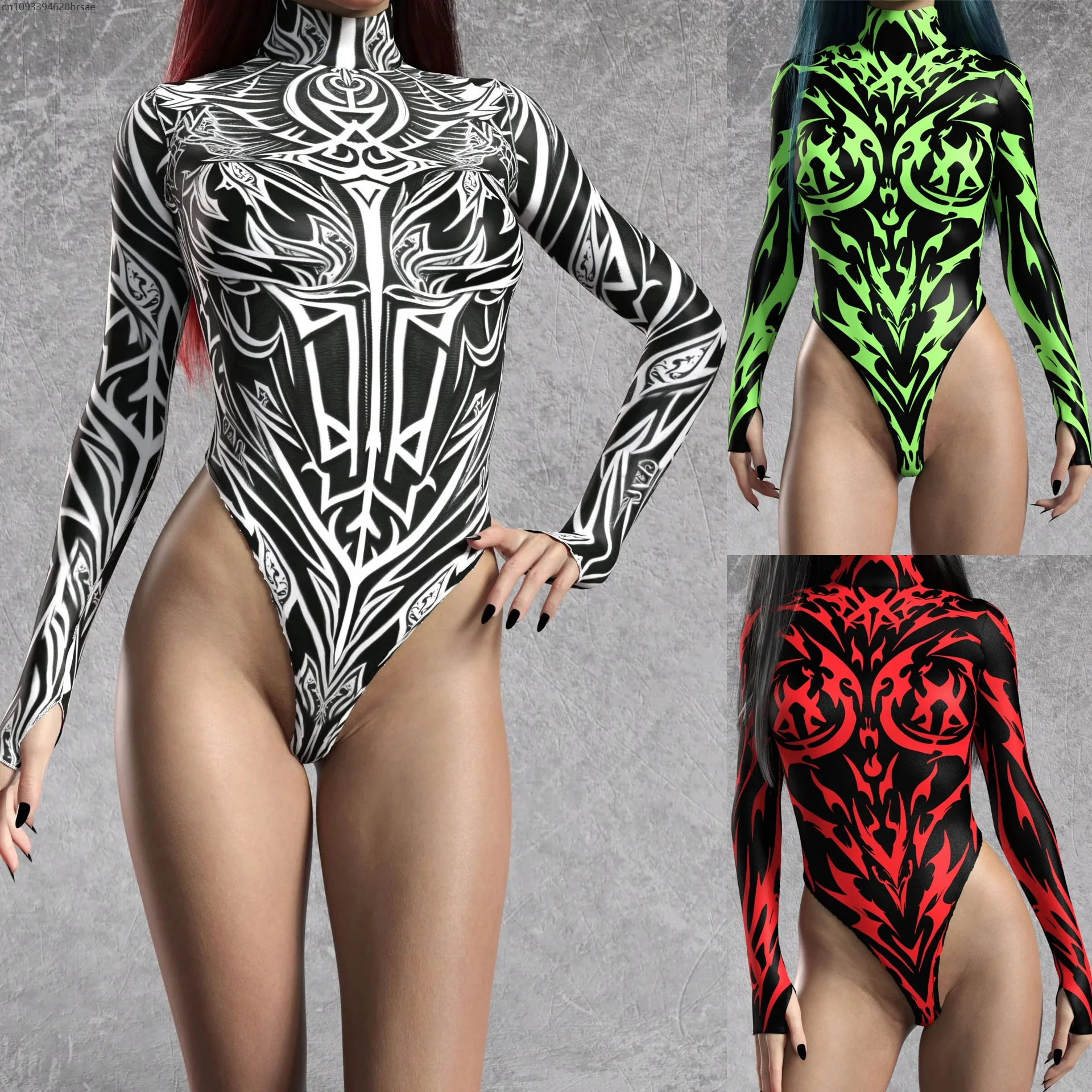 Sexy Women Art Lines Jumpsuit Cyber Punk Holiday Swimwear Bodysuit High Fork Beach Wear Zipper Long Sleeve Swimsuit Bathing Suit
Sexy Women Art Lines Jumpsuit Cyber Punk Holiday Swimwear Bodysuit High Fork Beach Wear Zipper Long Sleeve Swimsuit Bathing Suit