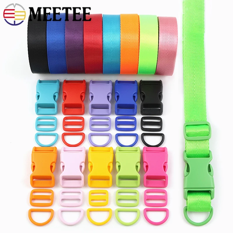 2/5Sets 20/25mm Plastic Buckle + Nylon Webbing Bag Strap Belt Release Buckle Colorful D Ring Slider Clasp Sewing Accessories
2/5Sets 20/25mm Plastic Buckle + Nylon Webbing Bag Strap Belt Release Buckle Colorful D Ring Slider Clasp Sewing Accessories