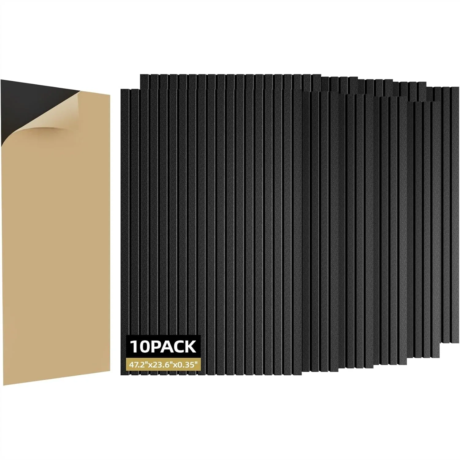 Sound Proof Foam Panels 10 Pack 47.2"x23.6" Large Acoustic Panels, Self-Adhesive Sound Absorbing for Home Studio, Office
Sound Proof Foam Panels 10 Pack 47.2"x23.6" Large Acoustic Panels, Self-Adhesive Sound Absorbing for Home Studio, Office