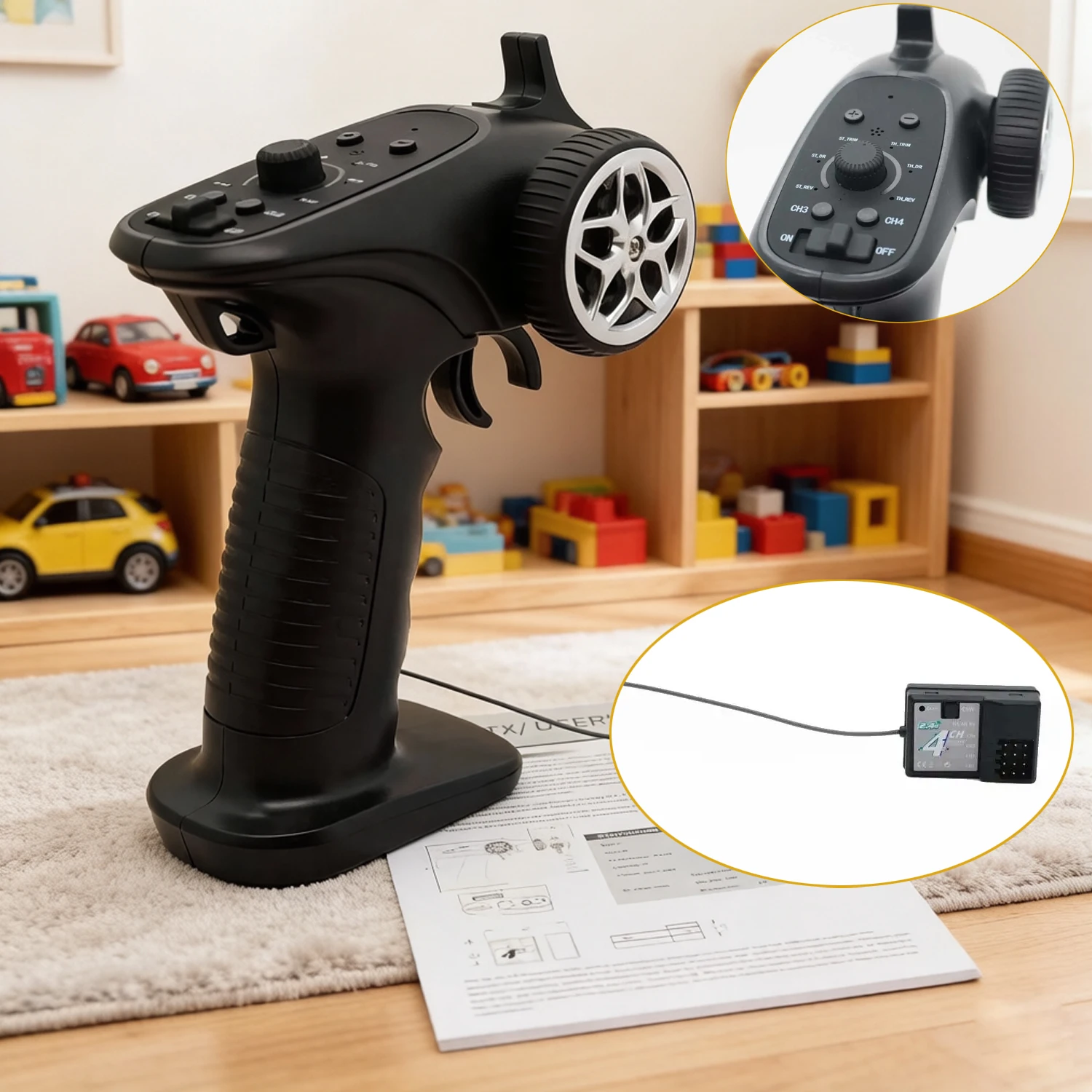 Digital Radio system GA-4H-TX 4CH 2.4GHz Remote Controller Transmitter with Receiver for 1/8 1/10 1/12 1/16 RC Car Boat Model
Digital Radio system GA-4H-TX 4CH 2.4GHz Remote Controller Transmitter with Receiver for 1/8 1/10 1/12 1/16 RC Car Boat Model