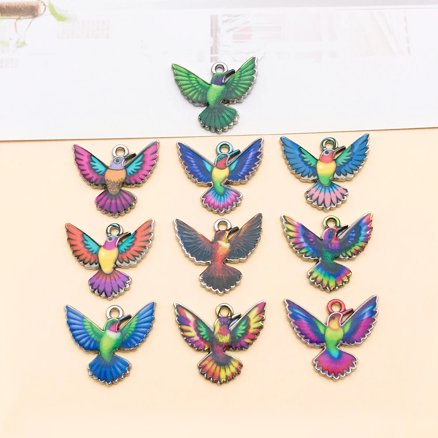 5/10pcs 19x21mm Acrylic Colorful Hummingbird charms pendants DIY accessories Craft for Necklace earrings keychain Jewelry making
5/10pcs 19x21mm Acrylic Colorful Hummingbird charms pendants DIY accessories Craft for Necklace earrings keychain Jewelry making