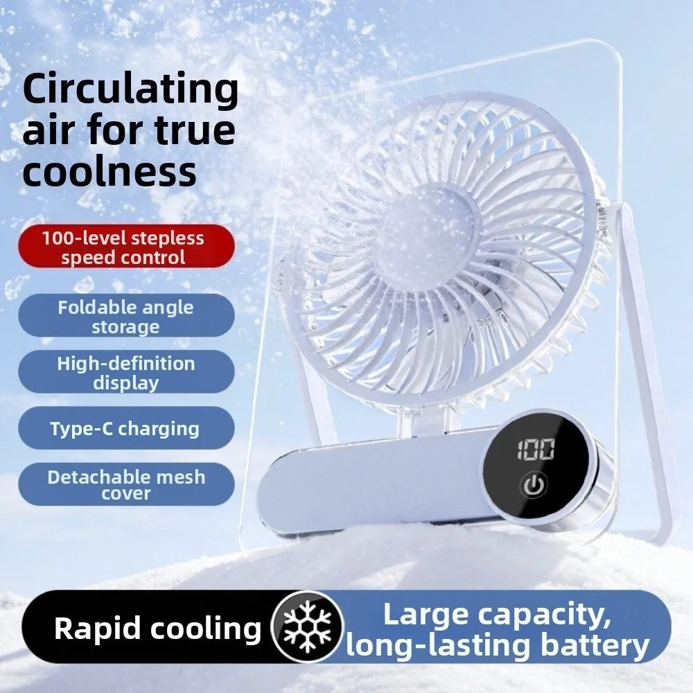 Foldable Desk Fan 100 Levels Speeds Adjustable Table Cooling Fan Portable Wall Hanging&Handheld Small Air Circulating Fan Travel
Foldable Desk Fan 100 Levels Speeds Adjustable Table Cooling Fan Portable Wall Hanging&Handheld Small Air Circulating Fan Travel