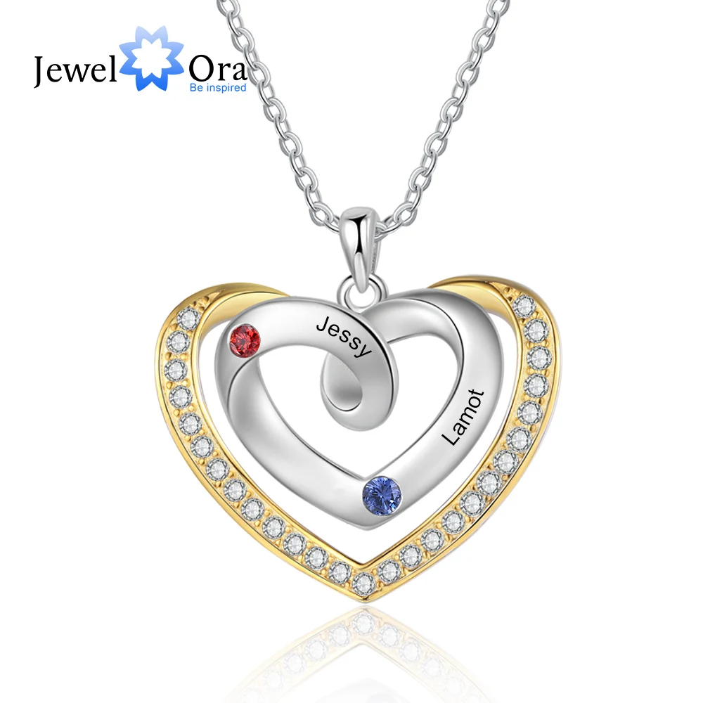Personalized Mother Neck-lace Gold Silver Color Heart Pendant Customized 2-4Names and Birthstones for Mom Gifts
Personalized Mother Neck-lace Gold Silver Color Heart Pendant Customized 2-4Names and Birthstones for Mom Gifts