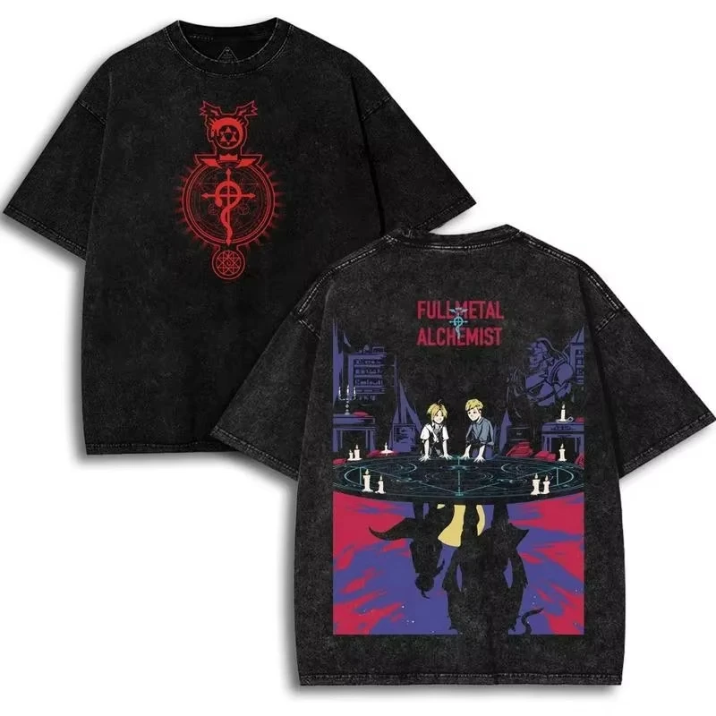2026 summer Vintage Washed Fullmetal Alchemist Anime T-Shirt Unisex Oversized Streetwear Short Sleeve Casual Tee
2026 summer Vintage Washed Fullmetal Alchemist Anime T-Shirt Unisex Oversized Streetwear Short Sleeve Casual Tee