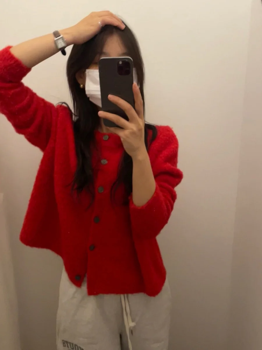 Red Knitted Cardigan Coat Women's Autumn Winter Loose Sle Cisas Sweater Lazy Faion HGE Good Sp Quali Clothing
Red Knitted Cardigan Coat Women's Autumn Winter Loose Sle Cisas Sweater Lazy Faion HGE Good Sp Quali Clothing