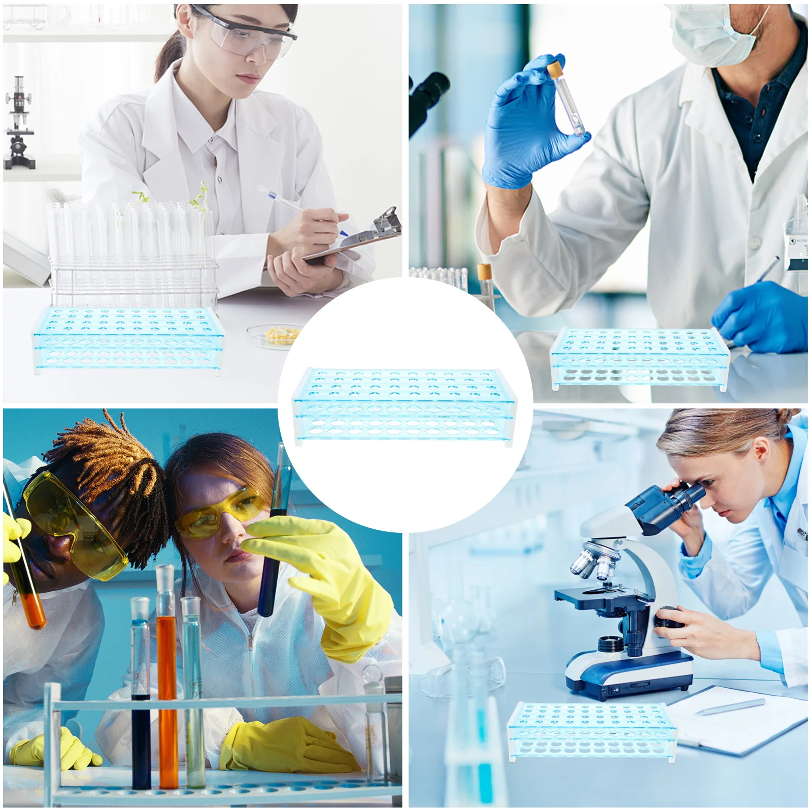 40 Holes Detachable Plastic Test Tube Rack Laboratory Tube Holder Stand for Research and Industrial Applications
40 Holes Detachable Plastic Test Tube Rack Laboratory Tube Holder Stand for Research and Industrial Applications