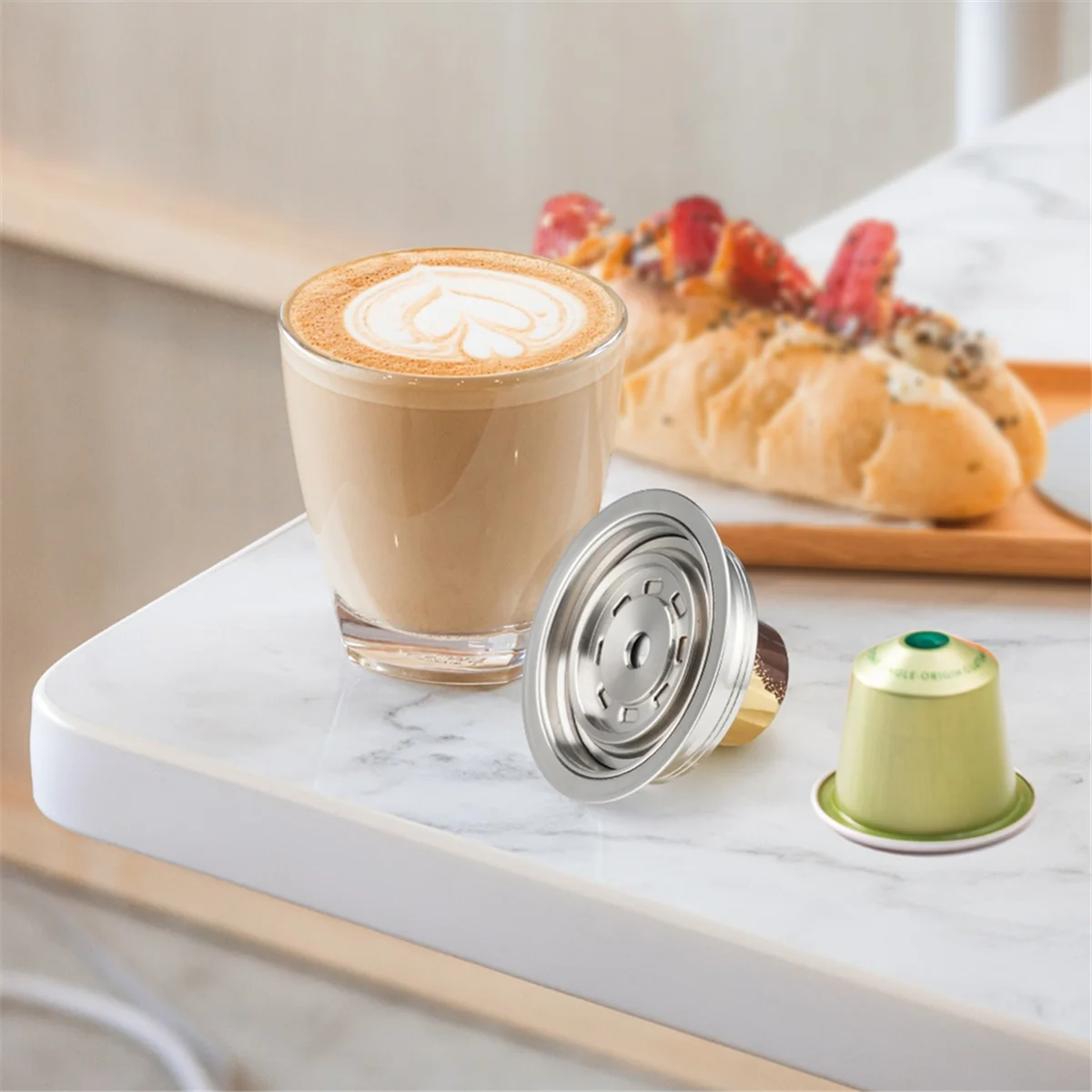 Capsules Converts to Vertuoline Vertuo Machine Coffee Capsule Adapter for Vertuo Next & Espresso Maker,A-T33C
Capsules Converts to Vertuoline Vertuo Machine Coffee Capsule Adapter for Vertuo Next & Espresso Maker,A-T33C