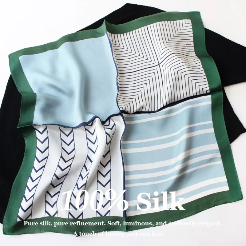 New 53cm 100% Mulberry Silk Scarf for Women Luxury Brand Square Soft Travel Shawls Wraps Vintage Designer Flight Attendant Hijab
New 53cm 100% Mulberry Silk Scarf for Women Luxury Brand Square Soft Travel Shawls Wraps Vintage Designer Flight Attendant Hijab