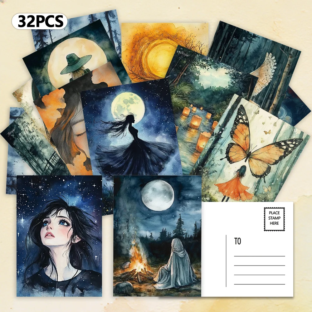 32pcs, magic crystal postcards, wall stickers, mailing cards, greeting cards, DIY postcards, commemorative postcards
32pcs, magic crystal postcards, wall stickers, mailing cards, greeting cards, DIY postcards, commemorative postcards