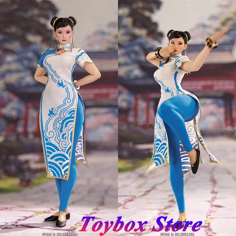 STAR MAN MS-011 1/6 Chun Li Blue White Cloud Print Cheongsam Cloth Action Figure 12" Full Set Fighter Female Soldier Model
STAR MAN MS-011 1/6 Chun Li Blue White Cloud Print Cheongsam Cloth Action Figure 12" Full Set Fighter Female Soldier Model