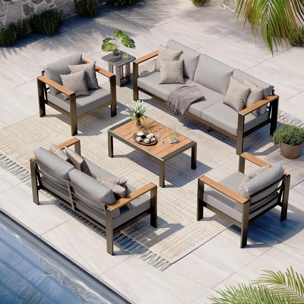 Outdoor Patio Furniture Set with Coffee Table, 5 Piece Patio Conversation Sets, Patio Sectional Furniture Set for Porch, Balcony
Outdoor Patio Furniture Set with Coffee Table, 5 Piece Patio Conversation Sets, Patio Sectional Furniture Set for Porch, Balcony