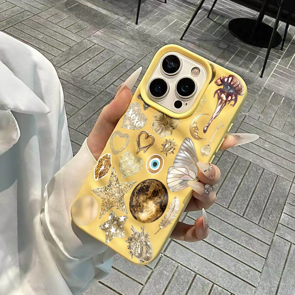 Luxury Golden Star Collage Phone Case For iPhone 17 16 15 14 13 12 11 Pro Max 14 Plus 17 Air Wrinkle Wave Soft Silicone Cover
Luxury Golden Star Collage Phone Case For iPhone 17 16 15 14 13 12 11 Pro Max 14 Plus 17 Air Wrinkle Wave Soft Silicone Cover