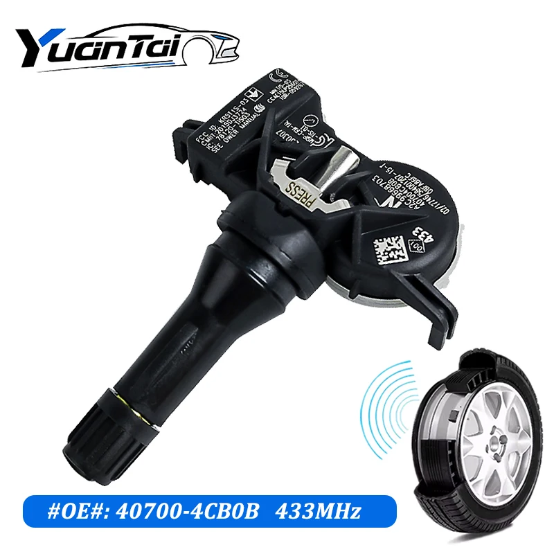New 433MHz TPMS For 2017 2018 2019 2020 Nissan X-Trail Altima Teana Qashqai Sylphy 40700-4CB0B Tire Pressure Sensor 40700-4CB0A
New 433MHz TPMS For 2017 2018 2019 2020 Nissan X-Trail Altima Teana Qashqai Sylphy 40700-4CB0B Tire Pressure Sensor 40700-4CB0A