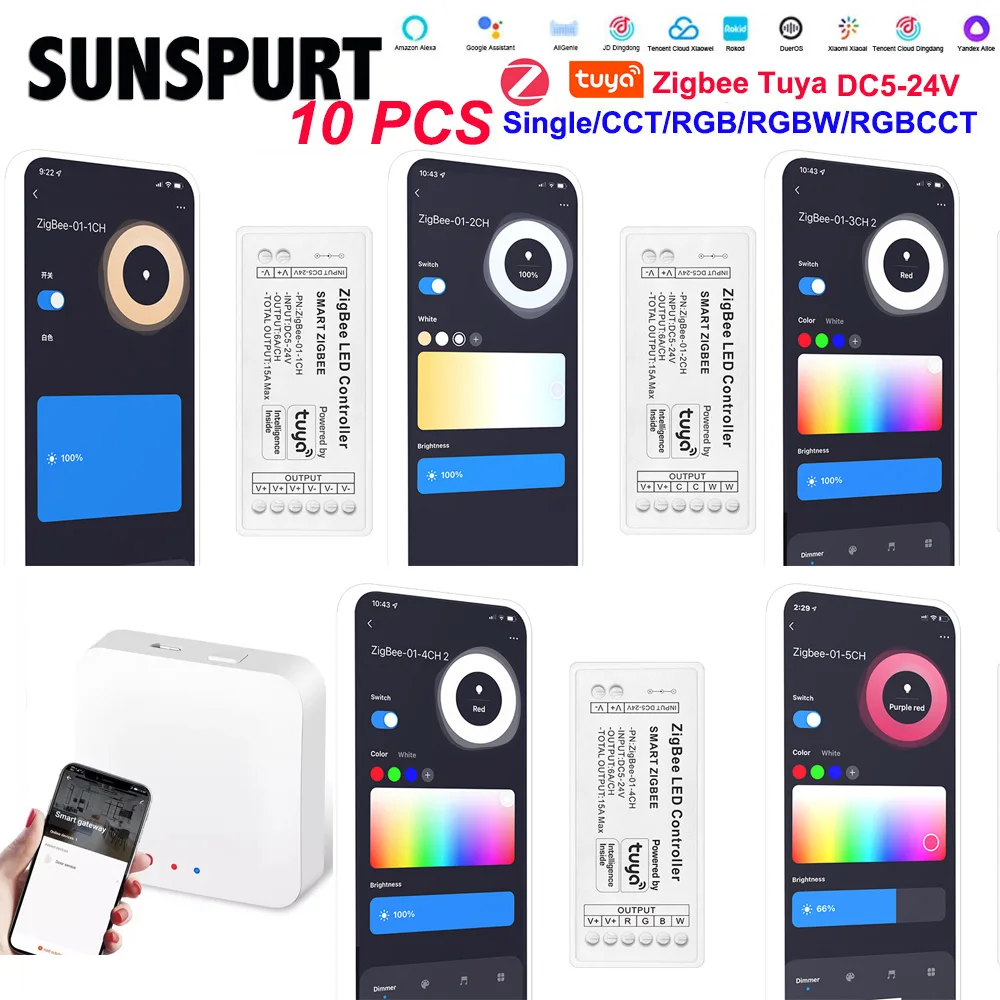 Zigbee WiFi светодиодный контроллер 12 В 24 В одноцветный двойной белый RGB RGBW RGBCCT светодиодная лента умный контроллер для Tuya Alexa Google Home
Zigbee WiFi светодиодный контроллер 12 В 24 В одноцветный двойной белый RGB RGBW RGBCCT светодиодная лента умный контроллер для Tuya Alexa Google Home