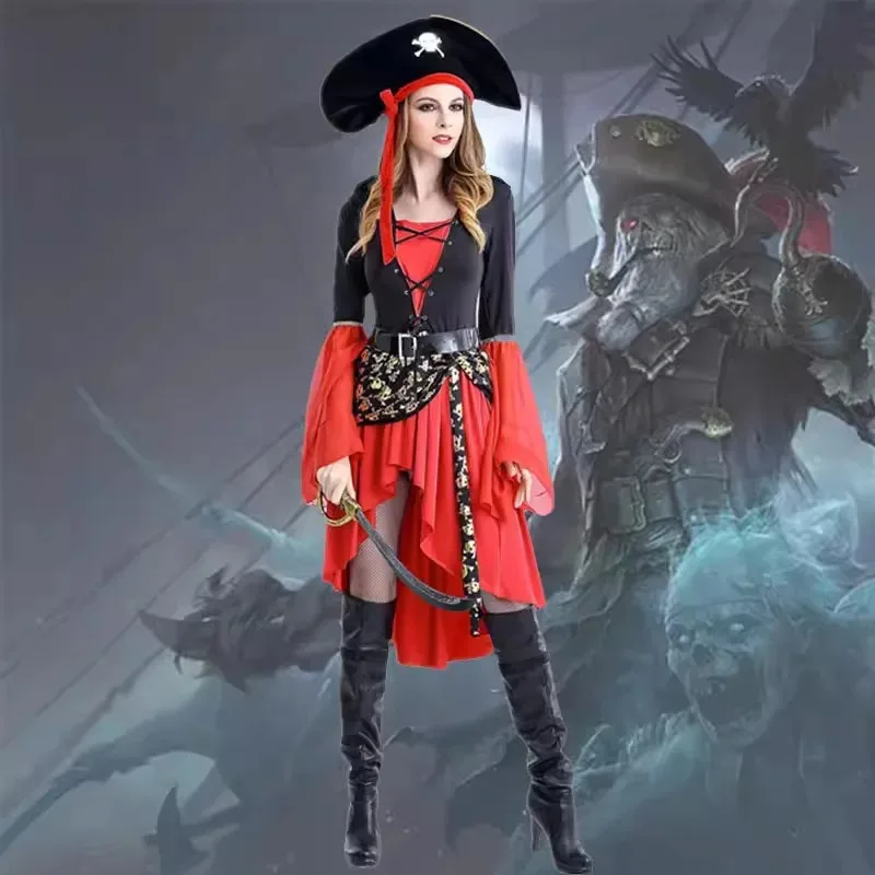 Female Pirate Cosplay Costume Hat for Women Pirate Costume Game Uniform Plus Size Dresses Sets New Halloween Dress Jack Anime
Female Pirate Cosplay Costume Hat for Women Pirate Costume Game Uniform Plus Size Dresses Sets New Halloween Dress Jack Anime