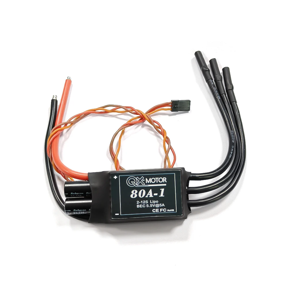 QX-MOTOR 80A ESC BEC 5.5V/5A 80A-1 32-bit ARM processor 2-12S Lipo for 80mm EDF RC Multirotor Airplane FPV Racing Drone Parts
QX-MOTOR 80A ESC BEC 5.5V/5A 80A-1 32-bit ARM processor 2-12S Lipo for 80mm EDF RC Multirotor Airplane FPV Racing Drone Parts