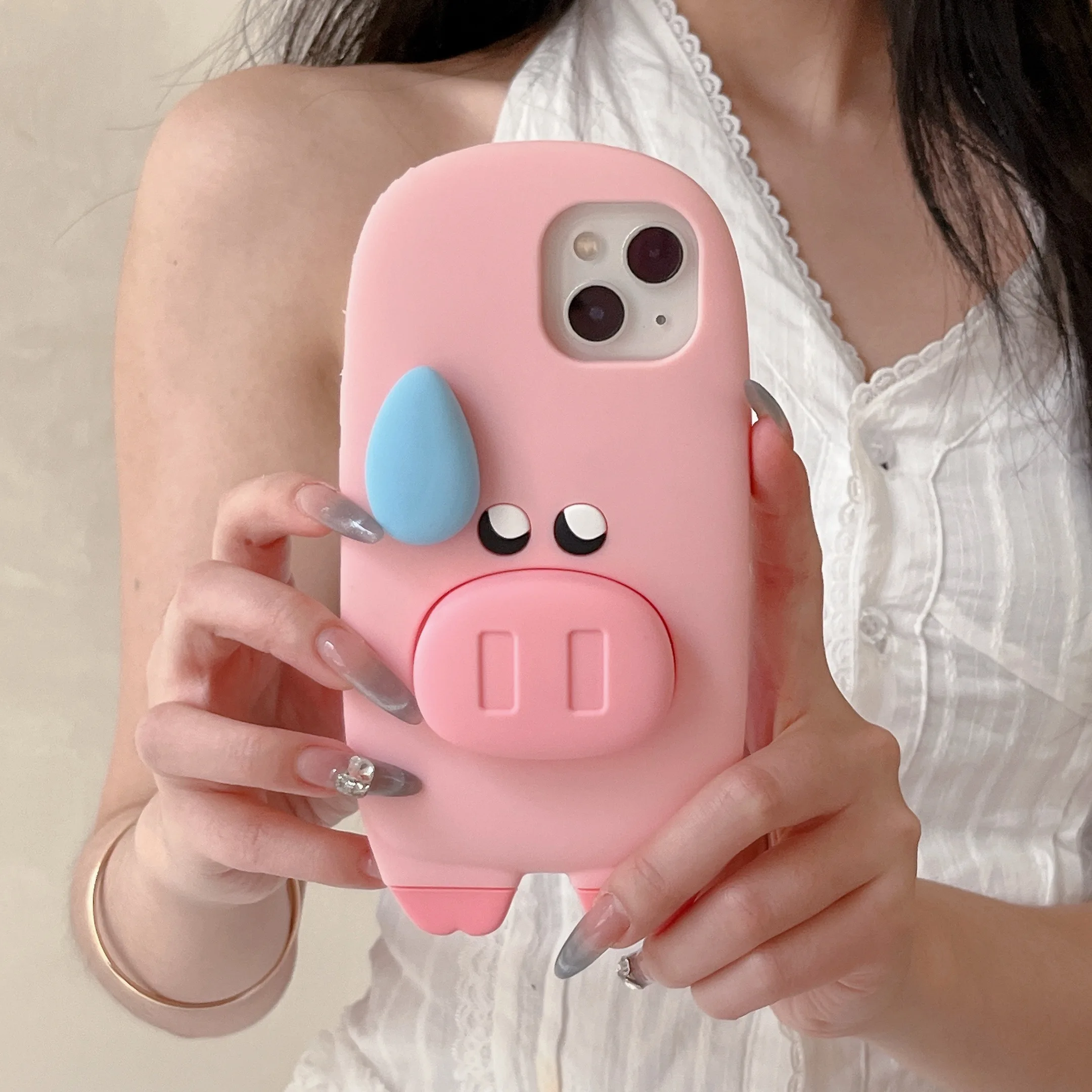 3D cartoon cute pig feet blue water droplet silicone phone case for 16 15 14 13 12 Pro Max Puls pig nose phone protective case
3D cartoon cute pig feet blue water droplet silicone phone case for 16 15 14 13 12 Pro Max Puls pig nose phone protective case
