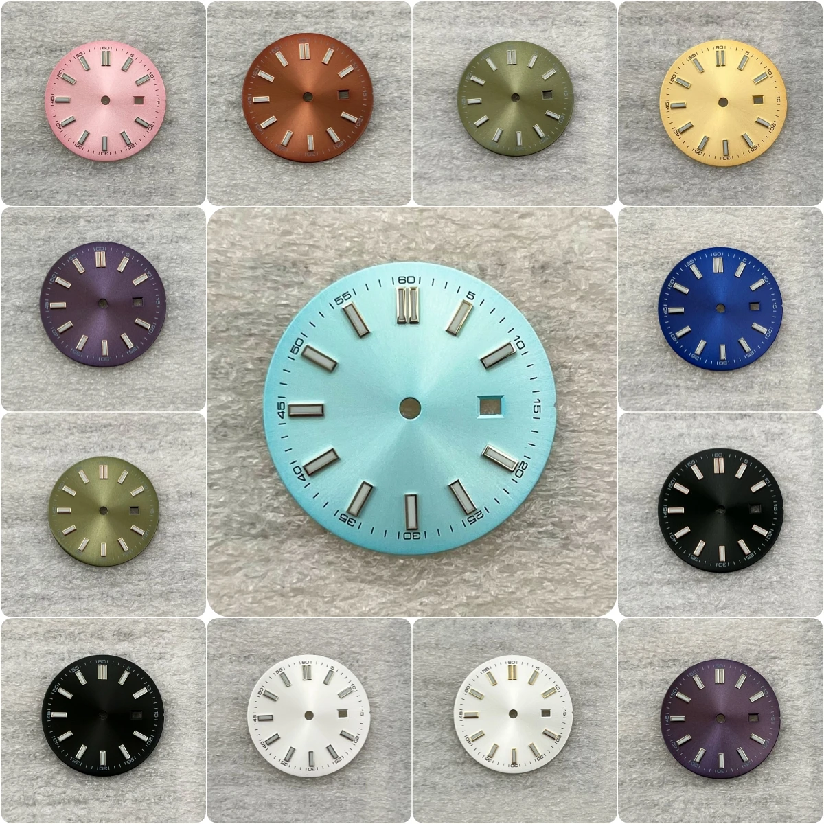 24.5mm lady's No Logo Sunburst Dial Green Luminous For Datejust NH05 Movement Watch Modification Accessories Custom Logo
24.5mm lady's No Logo Sunburst Dial Green Luminous For Datejust NH05 Movement Watch Modification Accessories Custom Logo