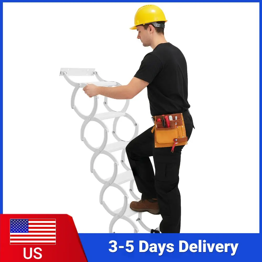 5-8 Steps Wall Mounted Invisible Telescoping Attic Stairs Anti-Slip Steps Retractable Ladder 49in-78in Vertical Height for Home
5-8 Steps Wall Mounted Invisible Telescoping Attic Stairs Anti-Slip Steps Retractable Ladder 49in-78in Vertical Height for Home