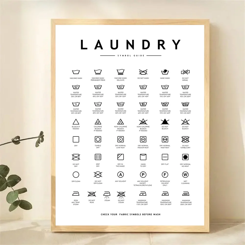 Laundry Room Sign Laundry Canvas Painting Symbol Wall Art Print Laundry Care Guide Posters and Prints Wall Pictures Decoration
Laundry Room Sign Laundry Canvas Painting Symbol Wall Art Print Laundry Care Guide Posters and Prints Wall Pictures Decoration