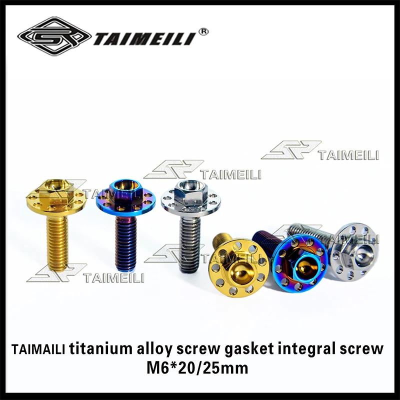 TAIMEILI Titanium alloy screw gasket integrated m6x20/25mm repair screw for riding decoration 1pcs
TAIMEILI Titanium alloy screw gasket integrated m6x20/25mm repair screw for riding decoration 1pcs