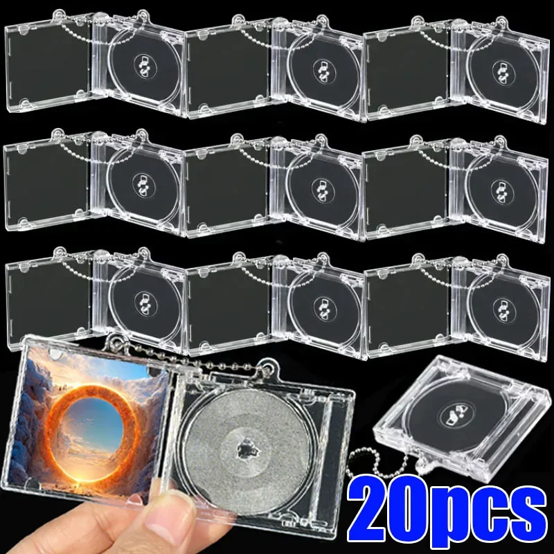 Transparent Mini Blank CD Box Keychains Creative Portable DIY Bag Pendant Plastic Backpack Decor Women Men Fashion Jewelry Gifts
Transparent Mini Blank CD Box Keychains Creative Portable DIY Bag Pendant Plastic Backpack Decor Women Men Fashion Jewelry Gifts