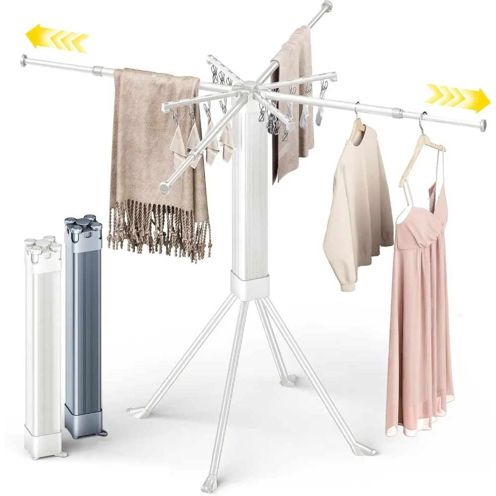 Clothes Drying Rack Foldable Extending Laundry Rack with 16 Clips Collapsible Clothing Rack Space-Saving Clothing Racks for
Clothes Drying Rack Foldable Extending Laundry Rack with 16 Clips Collapsible Clothing Rack Space-Saving Clothing Racks for