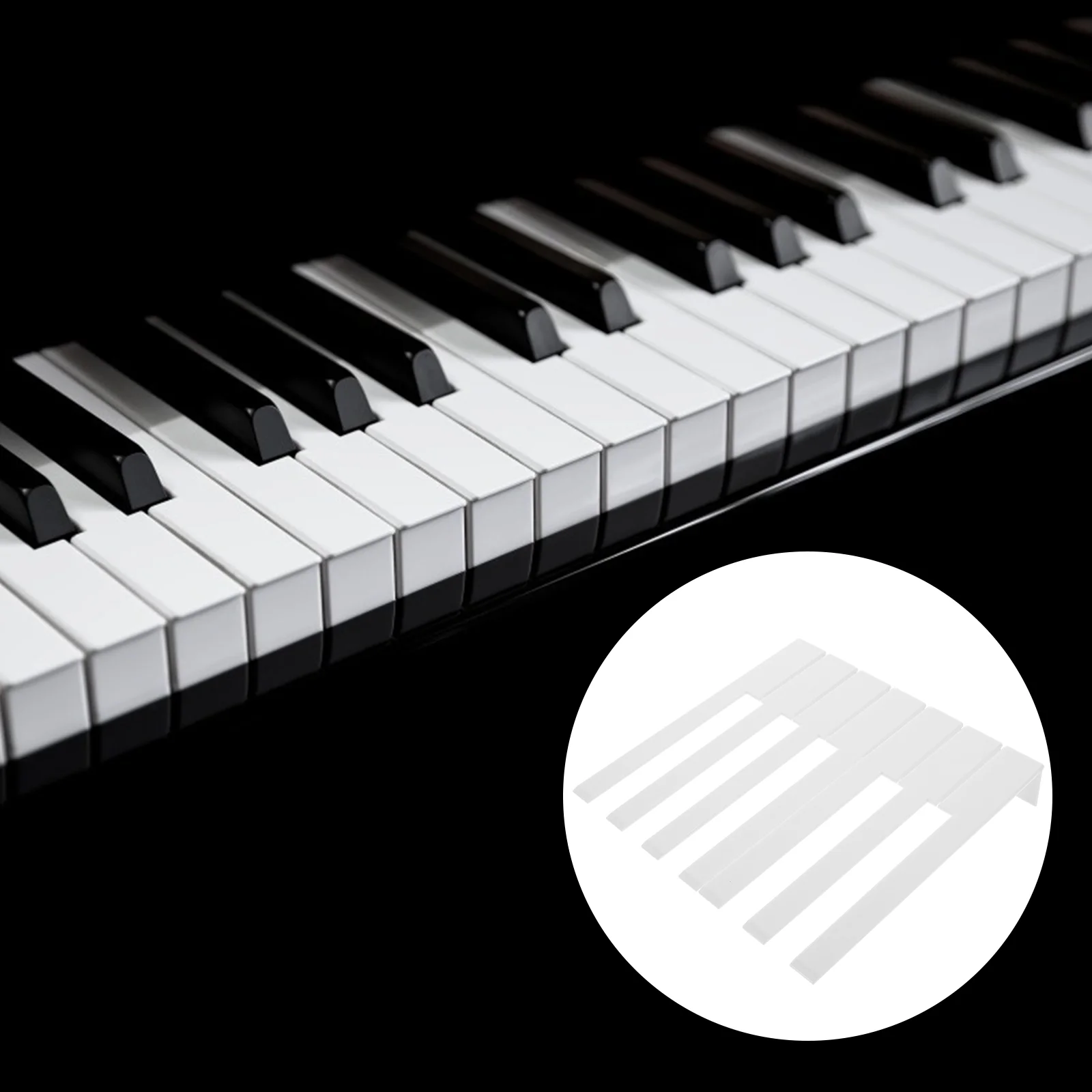 52pcs Piano Accessories White Keytops Replacement Acrylic Keys Vertical Piano Supplies Practical tools
52pcs Piano Accessories White Keytops Replacement Acrylic Keys Vertical Piano Supplies Practical tools