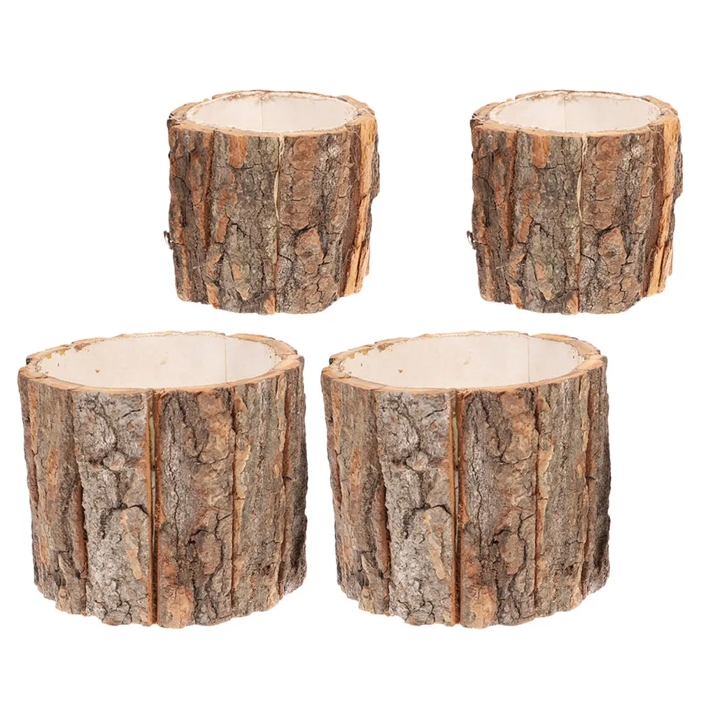 4pcs Flower Buckets Flowers Arrangement Large Small Sizes Tree Bark Planter Vase Plant Pots
4pcs Flower Buckets Flowers Arrangement Large Small Sizes Tree Bark Planter Vase Plant Pots