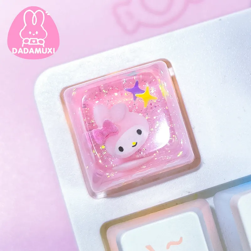 Pink Melody personalized keycaps DIY custom single Sanrio light transmission custom Kulomie Epoxy resin
Pink Melody personalized keycaps DIY custom single Sanrio light transmission custom Kulomie Epoxy resin