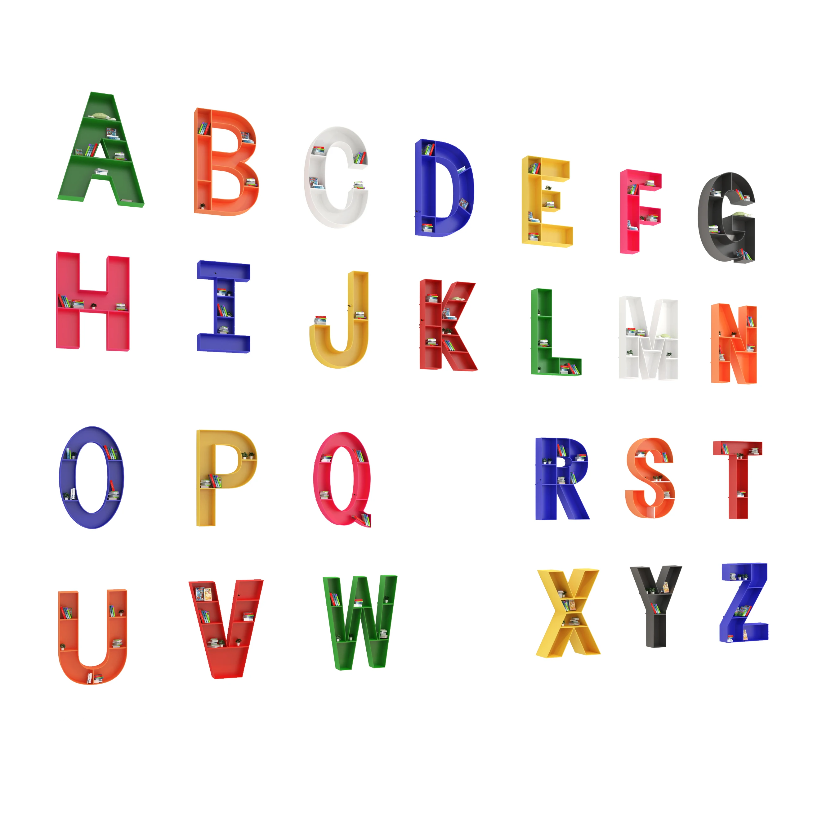 &Creative Letter Logo Background Wall Hanging Adjustable Height Portable Modern Customized Color Bookshelf
&Creative Letter Logo Background Wall Hanging Adjustable Height Portable Modern Customized Color Bookshelf