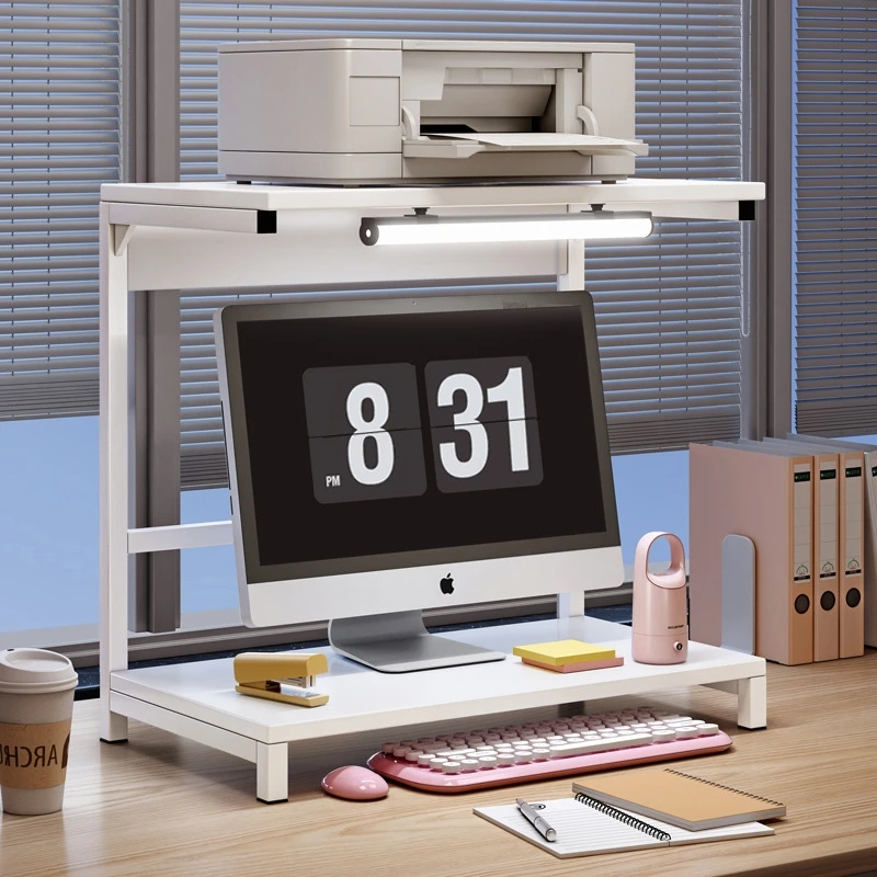 Lamp Computer Riser Stand Monitor Desk Office Desk Desktop Storage Printer Placement Rack Modern Simple Stainless Steel Shelf
Lamp Computer Riser Stand Monitor Desk Office Desk Desktop Storage Printer Placement Rack Modern Simple Stainless Steel Shelf