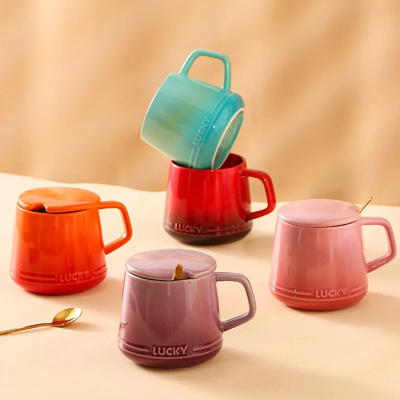 Home Porcelain Tea Mug, Color Gradient Breakfast Cup with Cover and Spoon, Durable Ceramic Coffee Milk Cup for Daily & Gifting
Home Porcelain Tea Mug, Color Gradient Breakfast Cup with Cover and Spoon, Durable Ceramic Coffee Milk Cup for Daily & Gifting