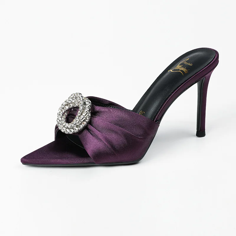 Rhinestone High-heeled Dress Shoes For Women 2026 New Model Pointed Toe Thin Heels Sexy One-piece Strap Sandals Summer Slippers
Rhinestone High-heeled Dress Shoes For Women 2026 New Model Pointed Toe Thin Heels Sexy One-piece Strap Sandals Summer Slippers