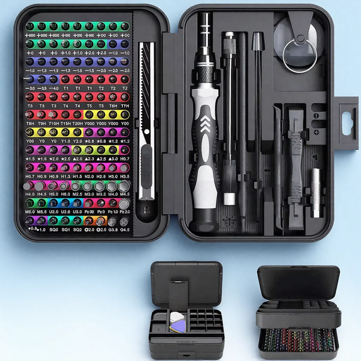 Stonego, 132 шт., набор отверток, чехол для хранения, многофункциональные прецизионные инструменты для ремонта, хром-ванадиевая сталь, ремонт мобильных телефонов
Stonego, 132 шт., набор отверток, чехол для хранения, многофункциональные прецизионные инструменты для ремонта, хром-ванадиевая сталь, ремонт мобильных телефонов