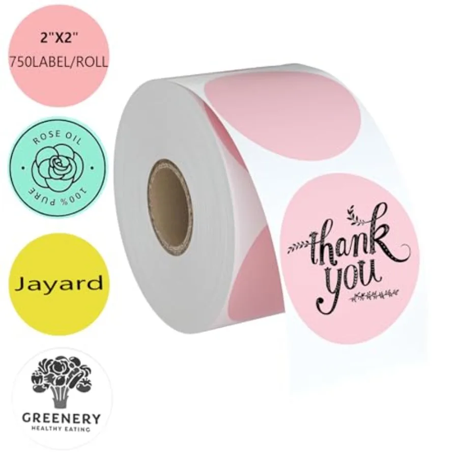 Cute Pink Round Thermal Labels, Self-adhesive Blank Name Tags & QR Code Stickers for Shipping, Compatible with Zebra Printer
Cute Pink Round Thermal Labels, Self-adhesive Blank Name Tags & QR Code Stickers for Shipping, Compatible with Zebra Printer