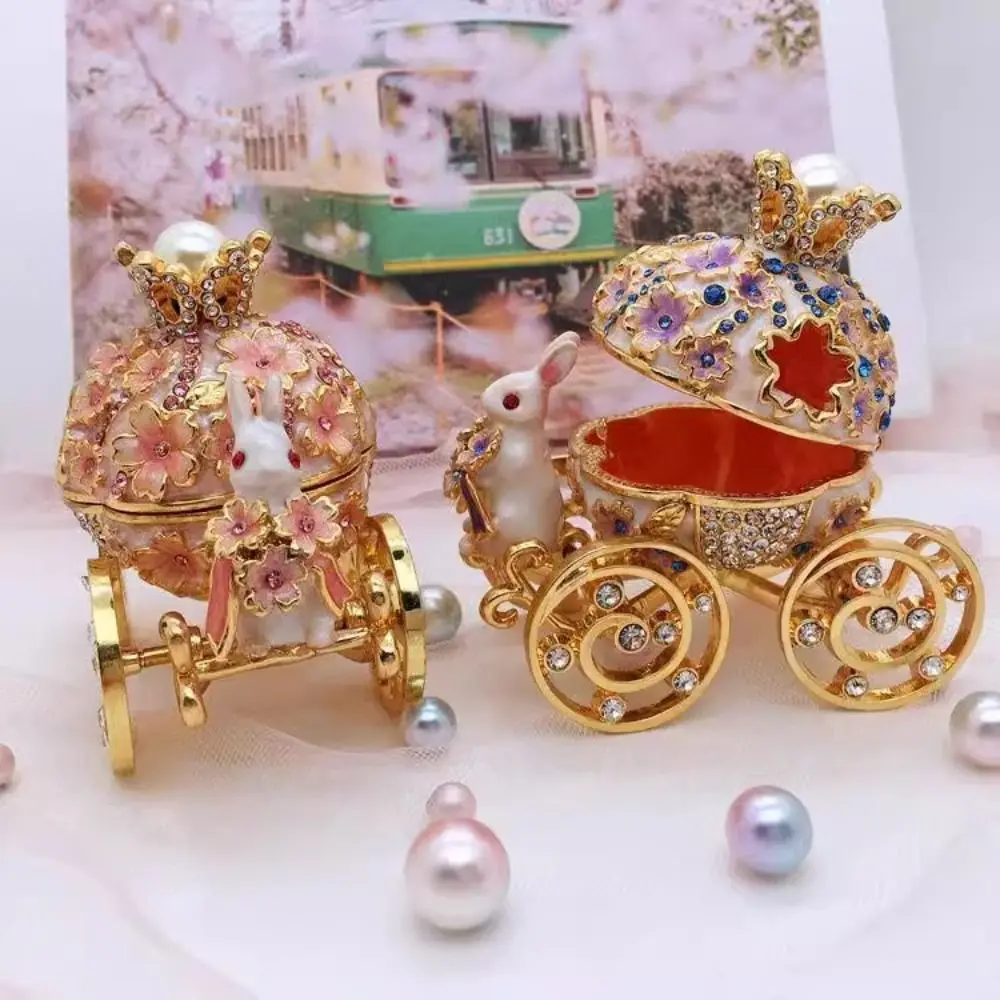 European Creative Jewelry Box Bunny Pumpkin Carriage Rabbit Carriage Earrings Necklace Storage Mini Size Dresser Table Box
European Creative Jewelry Box Bunny Pumpkin Carriage Rabbit Carriage Earrings Necklace Storage Mini Size Dresser Table Box