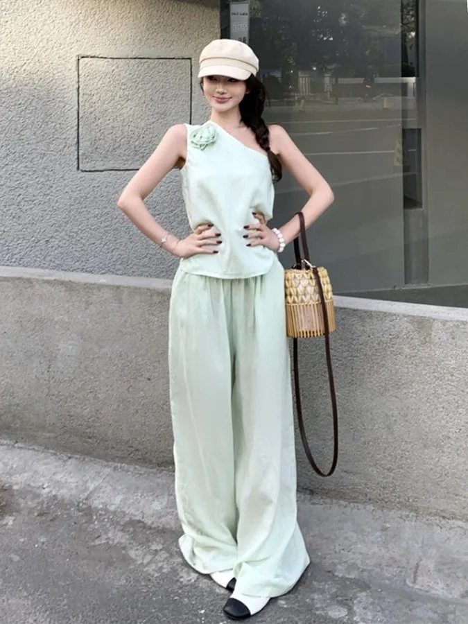 Summer New Design Sensation Floral Print Shirt Top And Wide Leg Pants Two Piece Set for Women High Waist Anti-Wrinkle Casual ...
Summer New Design Sensation Floral Print Shirt Top And Wide Leg Pants Two Piece Set for Women High Waist Anti-Wrinkle Casual ...