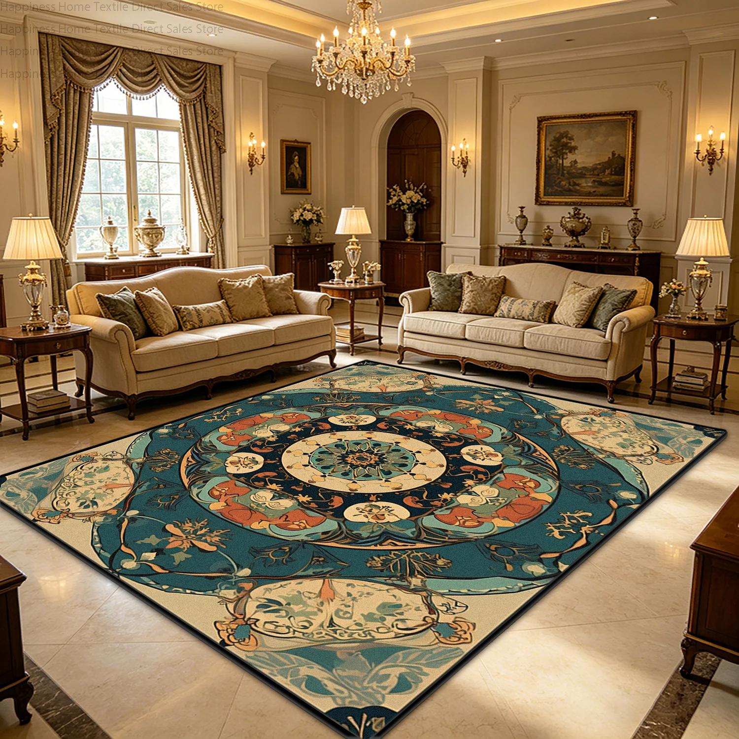 European Classic Parlor Luxury Carpet Antiskid Washable Decoration Bedroom Bedside Mat Soft Fluffy Dining Room Large Area Rug
European Classic Parlor Luxury Carpet Antiskid Washable Decoration Bedroom Bedside Mat Soft Fluffy Dining Room Large Area Rug