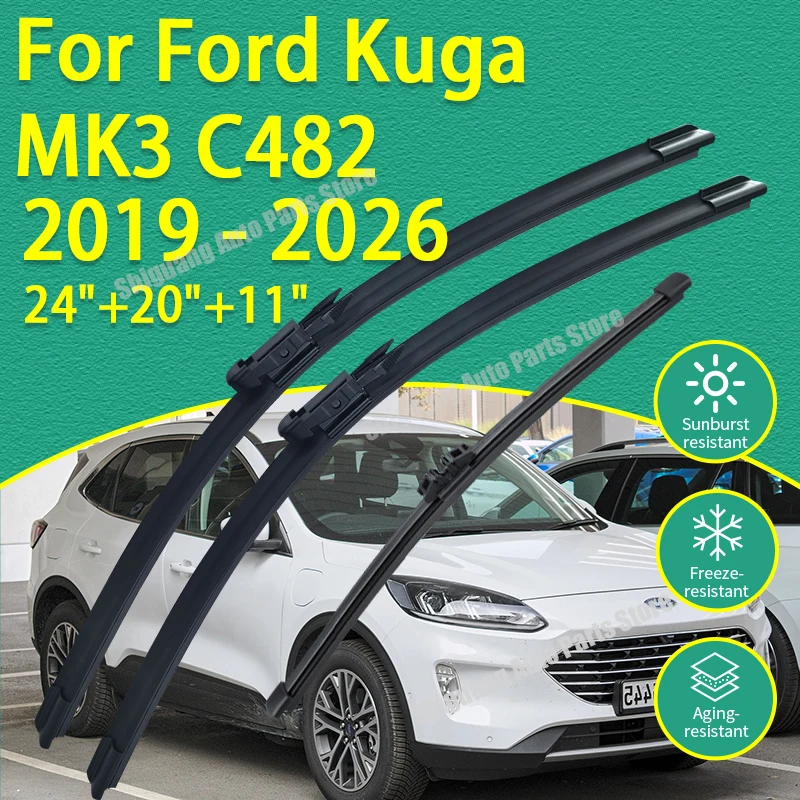 Front Rear Silicone Coating Wipers for Ford Kuga MK3 C482 2019 - 2026 Car Wiper Windshield Windscreen Blades Accessories 2025
Front Rear Silicone Coating Wipers for Ford Kuga MK3 C482 2019 - 2026 Car Wiper Windshield Windscreen Blades Accessories 2025