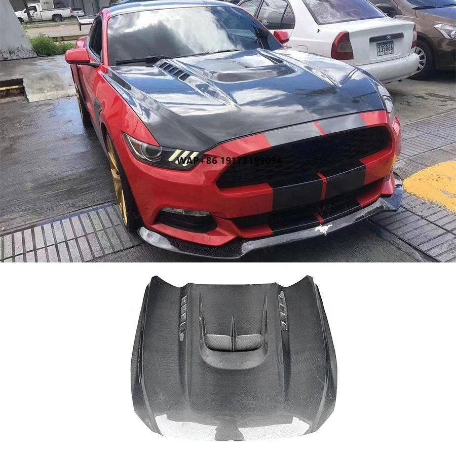 For-Ford Mustang 2015-2017 KT Style Carbon Fiber Front Bonnet Engine Hood Vent Cover Bodykit
For-Ford Mustang 2015-2017 KT Style Carbon Fiber Front Bonnet Engine Hood Vent Cover Bodykit