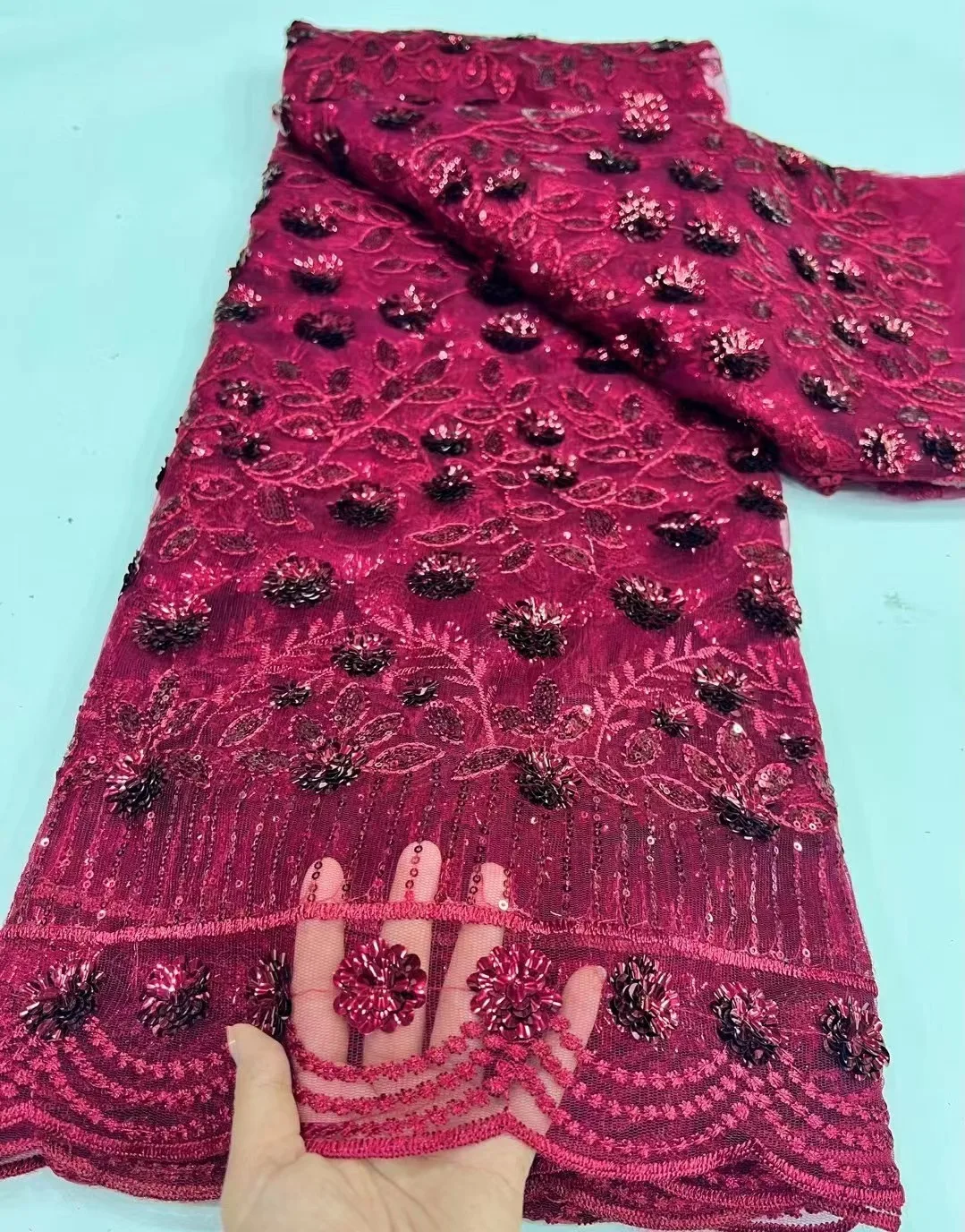 Luxury African Lace Fabric 2024 High Quality Embroidery Sequins Lace Fabric French Nigerian Sewing Wedding Bridal Fabric 5 Yards
Luxury African Lace Fabric 2024 High Quality Embroidery Sequins Lace Fabric French Nigerian Sewing Wedding Bridal Fabric 5 Yards